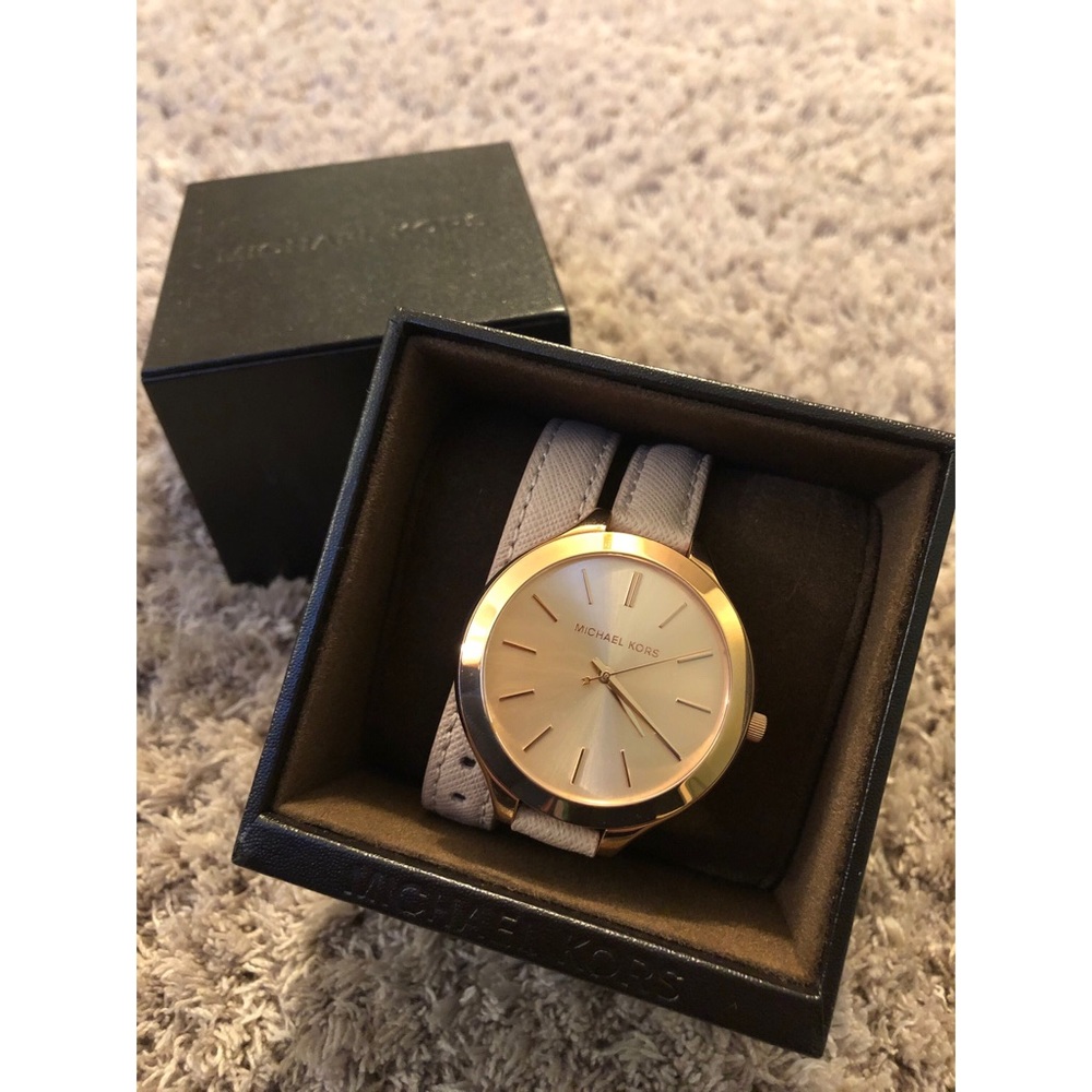 MK Rose Gold Wrap Watch